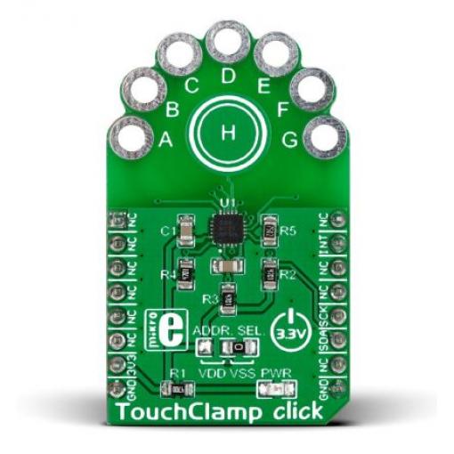 MikroElektronika Vývojová sada, Kapacitní dotyková, TouchClamp, TPL0501, klasifikace: Deska mikroBus Click