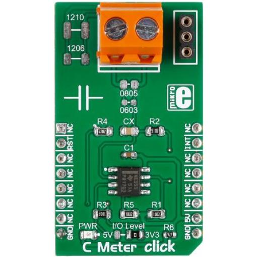 Vývojová sada pro řízení napájení C Meter Click Měření proudu MikroElektronika NE-555, pro použití s: Sondy multimetru