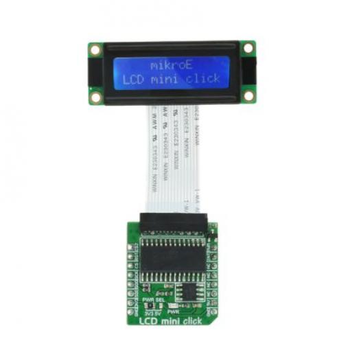 Deska displeje MIKROE-2453 Deska adaptéru MikroElektronika LCD Mini Click LCD 2x16 Monochrome Character Display