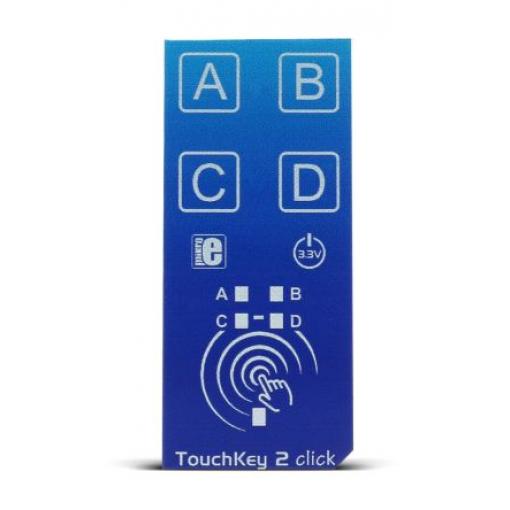 MikroElektronika Vývojová sada, Kapacitní dotyková, TouchKey 2, ATtiny817, klasifikace: Deska mikroBus Click