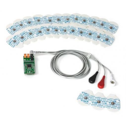 Snímač srdečního tepu, klasifikace: Deska mikroBus Click ECG 2 click bundle MIKROE-2508, MikroElektronika