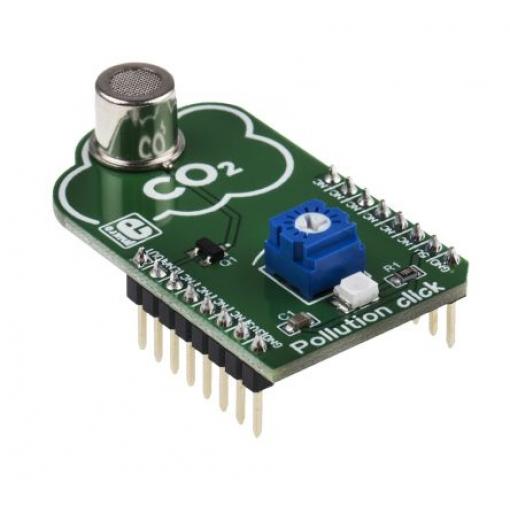 Plynový snímač, klasifikace: Deska mikroBus Click for WSP2110 Pollution Click MIKROE-2516 MikroElektronika