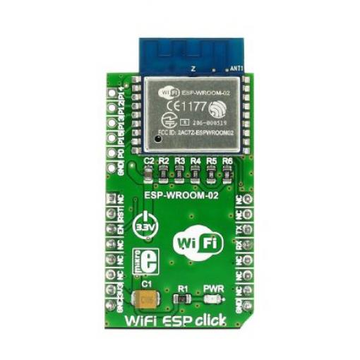 Komunikační a bezdrátový vývojový nástroj, WiFi, WiFi ESP Click, MikroElektronika