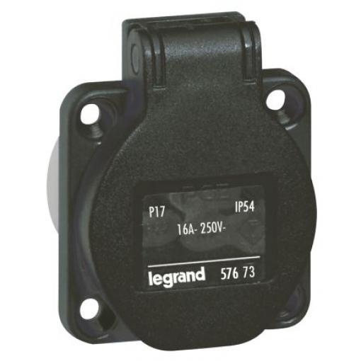 Legrand Průmyslový napájecí konektor, IP54, Deska barva Černá, 16 A 2P+PE, 250 V