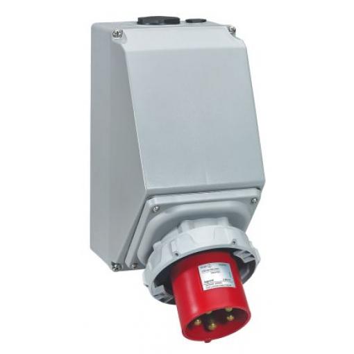 Legrand Průmyslový napájecí konektor, IP67, Nástěnná barva Červená, 63 A, 415 V