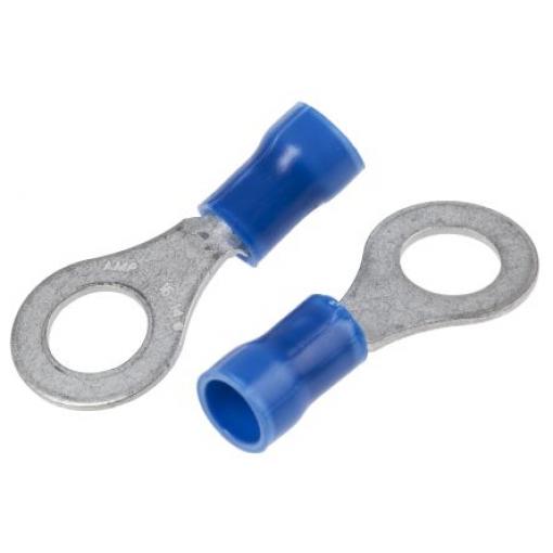 Krimpovací kroužková svorka, řada: PLASTI-GRIP, pokovení: Cín, M6, Modrá, 105 °C, min. AWG: 16 AWG, max. AWG: 14 AWG,