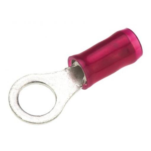 Očková koncovka, řada: PIDG, pokovení: Cín, M5, Červená, 105 °C, min. AWG: 22 AWG, max. AWG: 16 AWG, Izolované, TE
