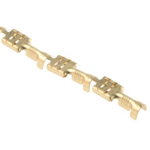 TE Connectivity Zásuvný konektor, řada: FASTON .250 Neizolované, 6.35 x 0.81 mm, Žlutá Vnitřní, celková délka: 19 mm,