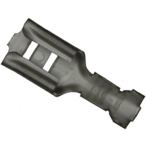 TE Connectivity Zásuvný konektor, řada: FASTIN-FASTON .110 Neizolované, 2.79 x 0.79 mm, Černá Vnitřní, celková délka: 15