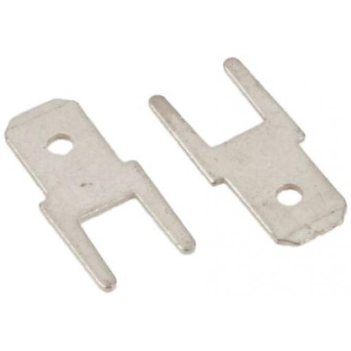 TE Connectivity Zásuvný konektor, řada: FASTON .187 Neizolované, 4.8 x 0.5 mm, Černá Vnější, celková délka: 13.8 mm,
