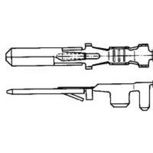 TE Connectivity Zásuvný konektor, řada: FASTIN-FASTON .110 Neizolované, 2.79 x 0.81 mm, Černá Vnější, celková délka: