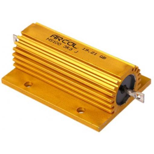 Rezistor pro montáž na rám, řada: HS100 3.3 Ω ±5 % HS100 3R3 J 100 W, Hliník, Axiální Vinutý Arcol