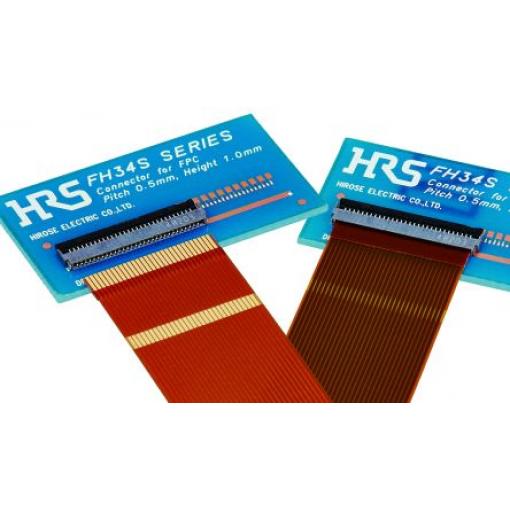 Hirose Konektor FPC, řada: FH34SRJ, počet kontaktů: 24, počet řad: 1, rozteč: 0.5 mm Vnitřní, orientace těla: Rovný,