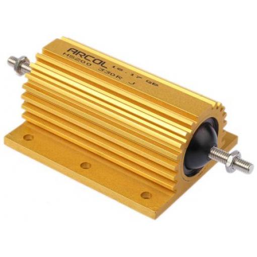 Rezistor pro montáž na rám, řada: HS200 330 Ω ±5 % HS200 330R J 200 W, Hliník, Axiální Vinutý Arcol
