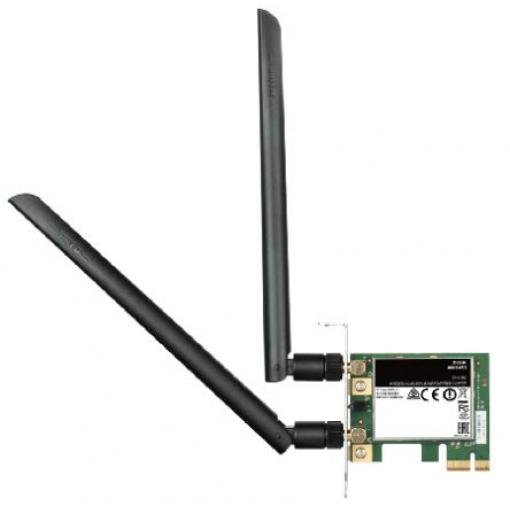 Adaptér WiFi 867Mbps PCIe 5GHz D-Link AC1200 IEEE 802.11 n, 802.11g, IEEE 802.11 ac, 802,11b Wi-Fi