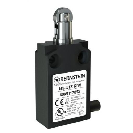 Bernstein AG I49 Plunžr s válečkem Koncový spínač DPST IP67 Plastové 250 V ac 10 A