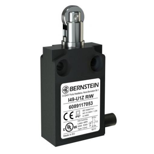 Bernstein AG I49 Plunžr s válečkem Koncový spínač DPST IP67 Plastové 250 V ac 10 A