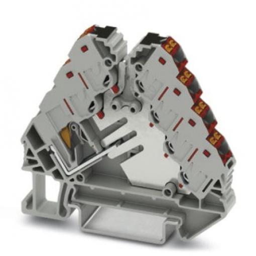 Phoenix Contact Distribuční blok, řada: PTRVB 0.14 to 2.5 mm², Lišta DIN Šedá, Červená, počet cest: 13 32A, 26/14 AWG,