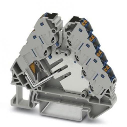 Phoenix Contact Distribuční blok, řada: PTRVB 0.14 to 2.5 mm² Šedá, Modrá, počet cest: 13 32A, 26/14 AWG, 250 V Zásuvný