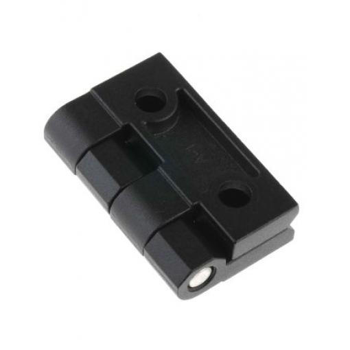 Kloubový závěs Výkyvné Patka, Černý polyester, práškově lakovaný, Slitina zinku Pevný Šroubová, délka: 60 mm x 60 mm x