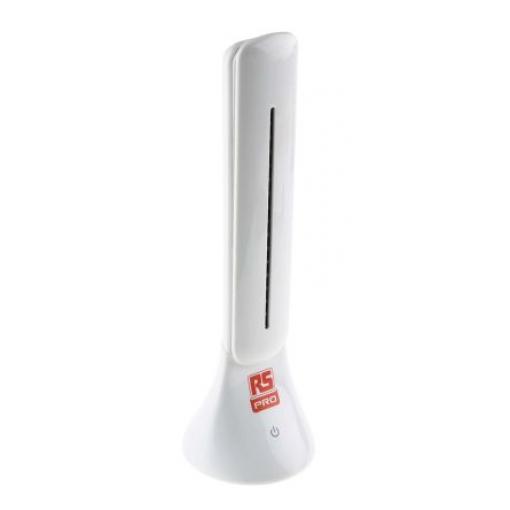 Stolní lampa, typ žárovky: LED, 1.8 W Lisovaný základna Husí krk barva Bílá, 5 V dc Žárovka přibalena RS PRO