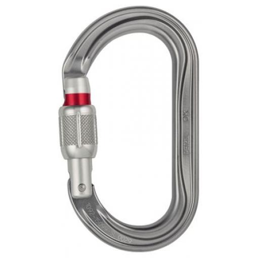 Petzl, Karabina, Hliník, Nerezová ocel, typ ukotvení: Ovál, typ zámku: Šroubová, velikost otvoru brány: 22 mm