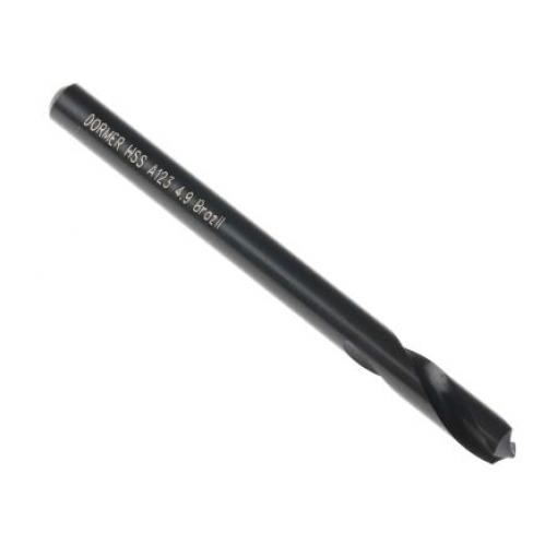 Vrták, celková délka: 62 mm, Rychlořezná ocel E, počet kusů: 1 dřík 4.9 mm Dormer
