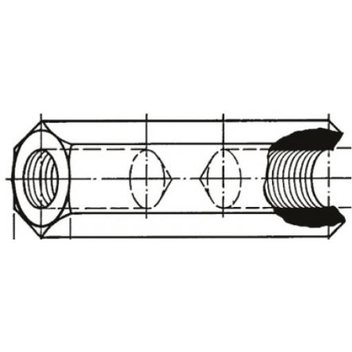 Rozpěrka Šestihranný, Polyamid ABP 3060 12 12 mm Fischer Elektronik