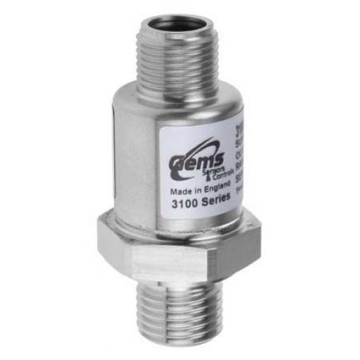 Gems Sensors Tlakový snímač, řada: 3100 Relativní 0 bar 100 bar pro Vzduch, Hydraulický olej, Olej, Hydraulické