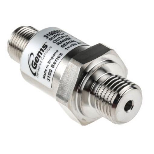 Gems Sensors Tlakový snímač, řada: 3100 Relativní 0 bar 100 bar pro Vzduch, Hydraulický olej, Hydraulické kapaliny,