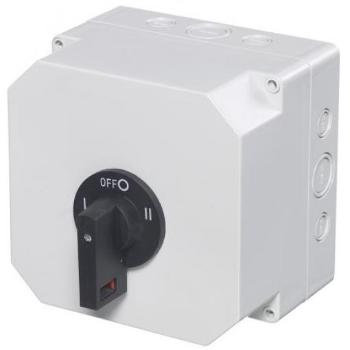 RS PRO Oddělovací (hlavní) vypínač, rozsah: LB 2pólový Montáž do panelu IP65 63 A 37 kW