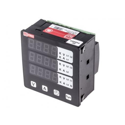 RS PRO Digitální panelový multifunkční měřič, řada: Alpha 10 LED, výška výřezu: 92 mm, šířka výřezu: 92 mm pro Hodina,