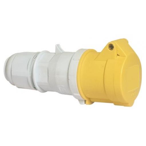 Bals Průmyslový napájecí konektor, IP44, Kabel barva Žlutá, 16 A 2P+PE, 110 V