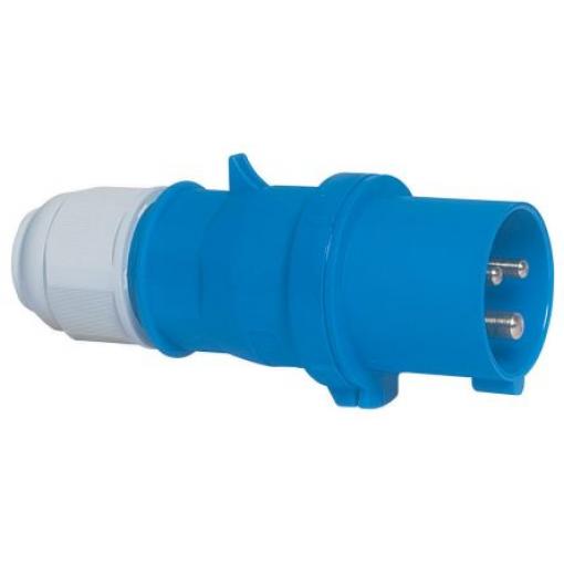 Bals Průmyslový napájecí konektor, IP44, Kabel, formát pólů: 2P+PE, orientace těla: Rovný barva Modrá, 230 V 32A