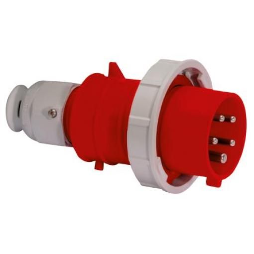 Bals Průmyslový napájecí konektor, IP67, Kabel, formát pólů: 3P+N+PE, orientace těla: Rovný barva Červená, 415 V 32A