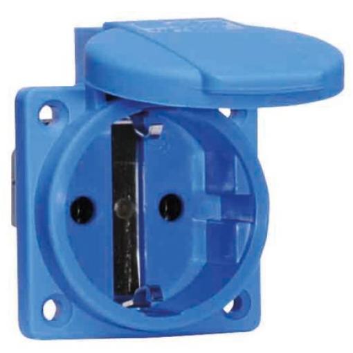 Bals Průmyslový napájecí konektor, IP54, Panel barva Modrá, 16 A 2P+PE, 250 V