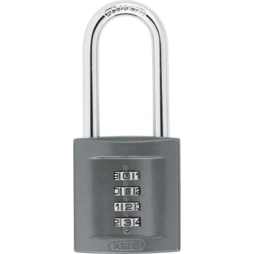 ABUS Visací zámek Kombinovaný visací zámek Odolnost vůči povětrnostním vlivům, Zinek Obojí 8 mm třmen, Černá 50 mm