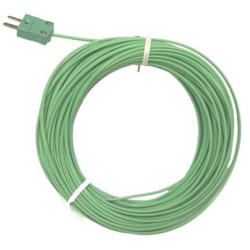 Termočlánek s odkrytým spojem 10 m kabel typ K Perfluoralkoxyalkan 10 m sonda, -75 °C 1/0.5 mm na 260 °C IEC, RoHS