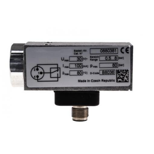 Tlakový spínač, řada: 18D Plyn, Kapalina 0.5 bar 30 V IP67, max. tlak: 8 bar RS PRO