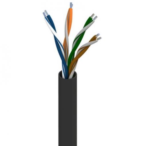 Belden Cat5e Ethernetové kabely, řada: 7924A, Černá, Polyvinylchlorid 305 m, typ pláště: Nestíněný Nestíněný