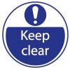 RS PRO Povinná značka, Vinyl Keep Clear Angličtina