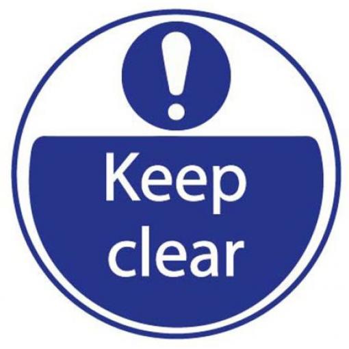RS PRO Povinná značka, Vinyl Keep Clear Angličtina