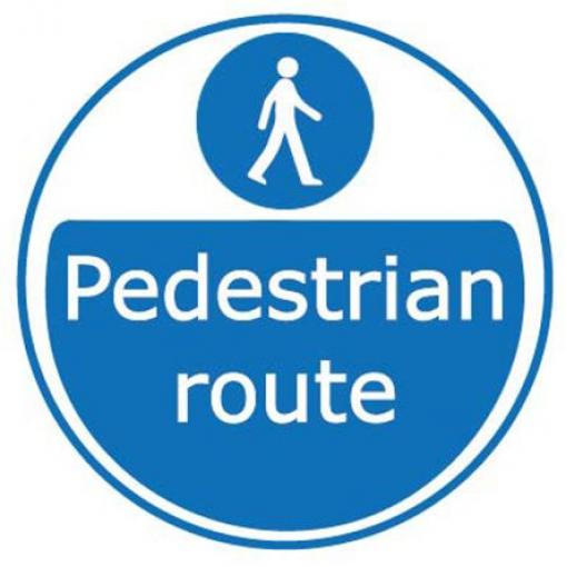 RS PRO Povinná značka, Vinyl Pedestrian Route Angličtina