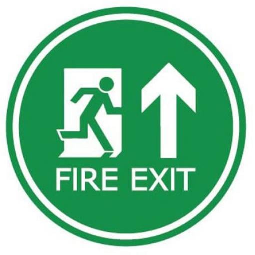 RS PRO Konec znamení, Vinyl FIRE EXIT, Bílá Angličtina