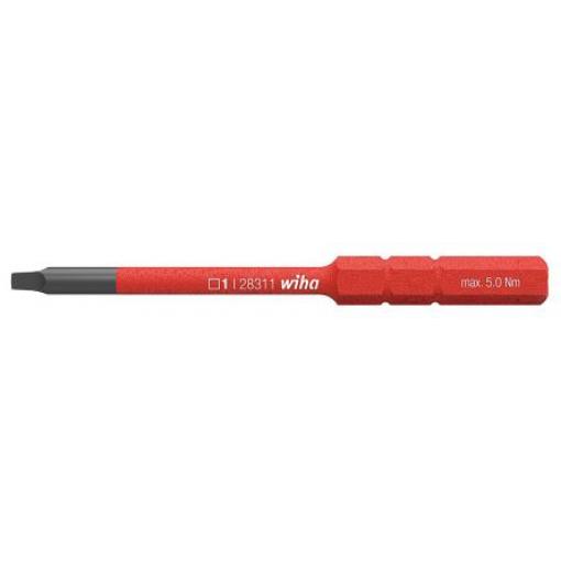 Wiha Bit šroubováku, Chrom molybdenová ocel, typ hlavice: Čtvercový, Čtvercový, celková délka: 75 mm, 6 mm, SL 1, počet
