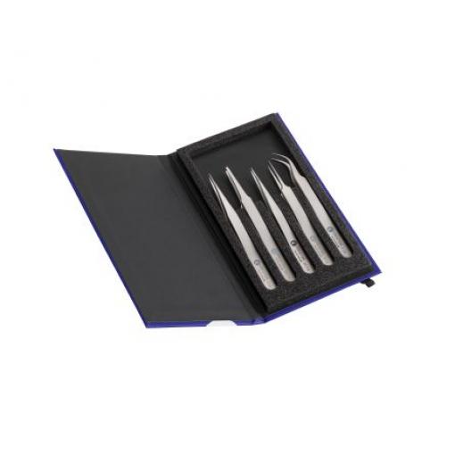 Sada pinzet, celková délka: 180 mm, Titan ideal-tek