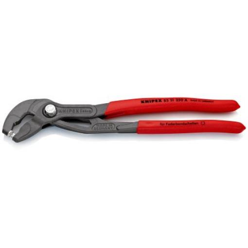 Kleště na hadicové svorky 1, celková délka: 250 mm, Chrom-vanadová ocel, Elektrická ocel délka čelistí 70mm Knipex