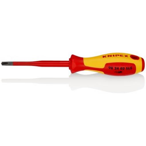 Izolovaný šroubovák, dělka lopatky: 100 mm Izolovaný šroubovák Phillips hrot PlusMinus PH2 Ne Knipex