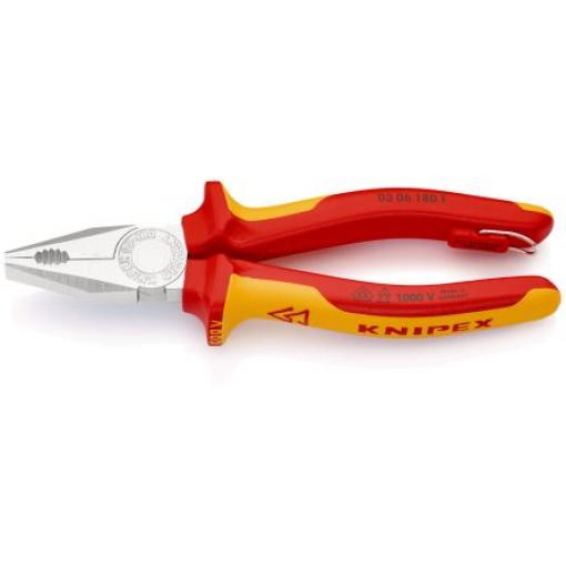 Kombinované kleště 1, celková délka: 180 mm, Nástrojová ocel speciální kvality Knipex Splňuje normu VDE/1000V