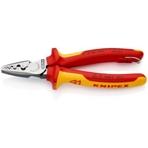 Krimpovací nástroj Knipex, pro použití s: Drátové drážky